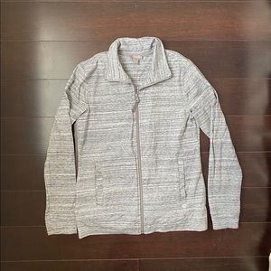Talbots heather grey everyday yoga jacket